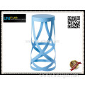 Colorful powdercoated round bar stool for indoors and outdoors